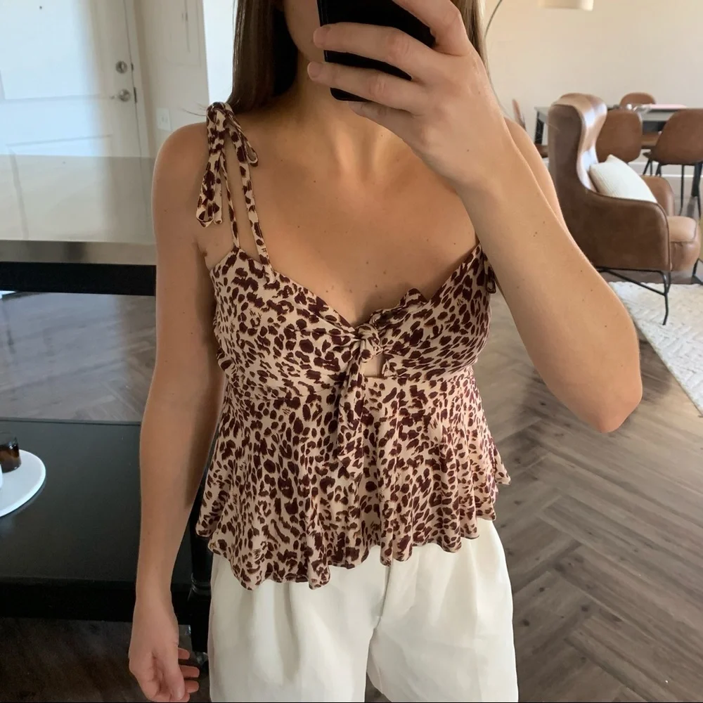 Cheetah Print Cotton Candy LA tank top - Picture 1 of 6